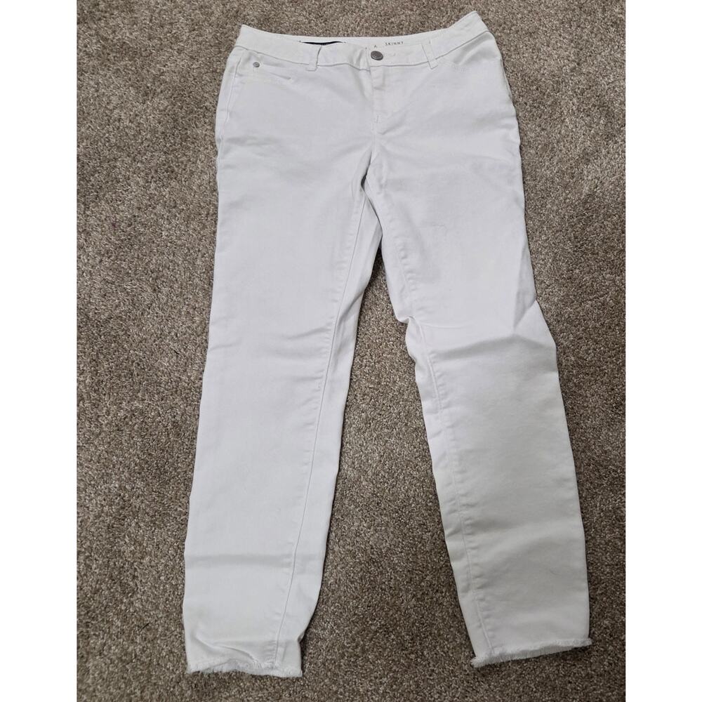 Simply Vera Vera Wang White Skinny Mid-Rise Woman's Denim Jeans Size 6